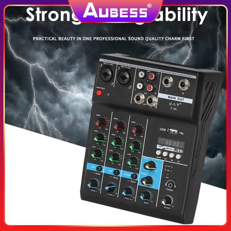 

Sound Mixer Low-noise 1pc Mixer Usb Input F-4a Professional Audio Mixer 2023 Mixer Mobile Phone Sound Card Mixer Sound