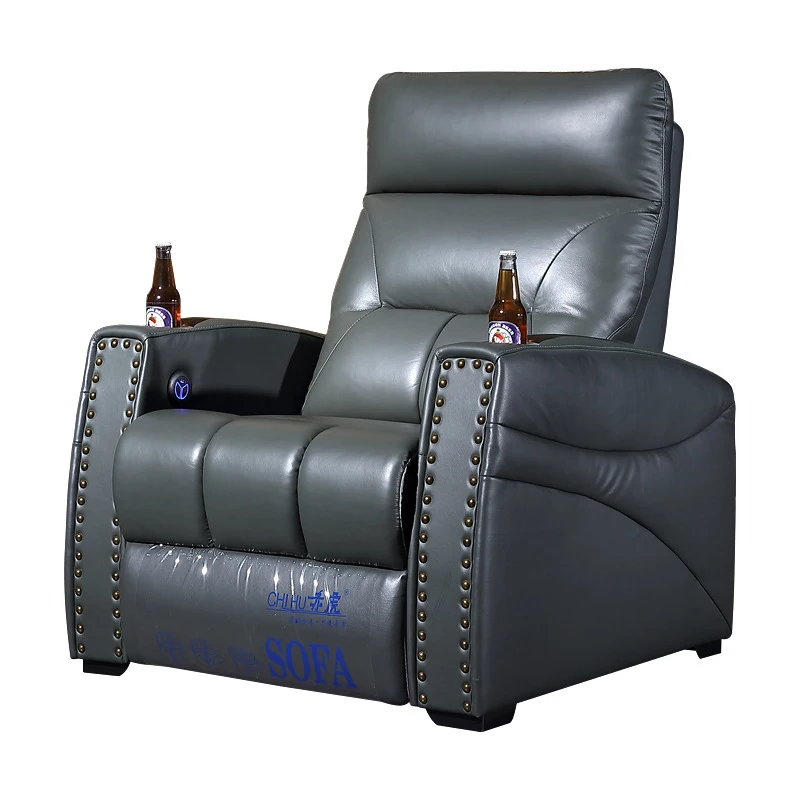 

Современное минималистичное первослойное электрическое функциональное сиденье из воловьей кожи, домашний кинотеатр, вилла, диван и стул