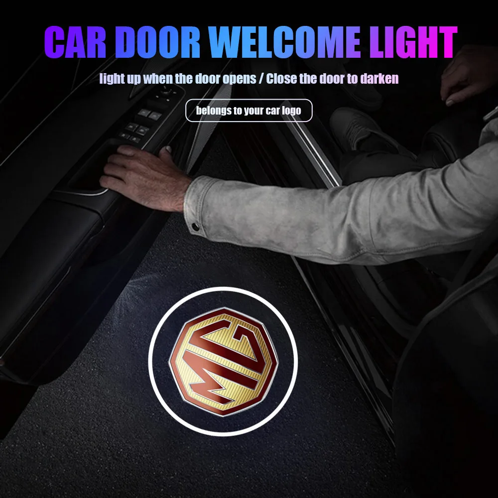 

1pcs Car Door Decoration Light HD Welcome Lamp Wireless Laser Projector Auto For Mg Zs Ev Mg5 Hs Gt 2022 Express HECTOR ZR MGF
