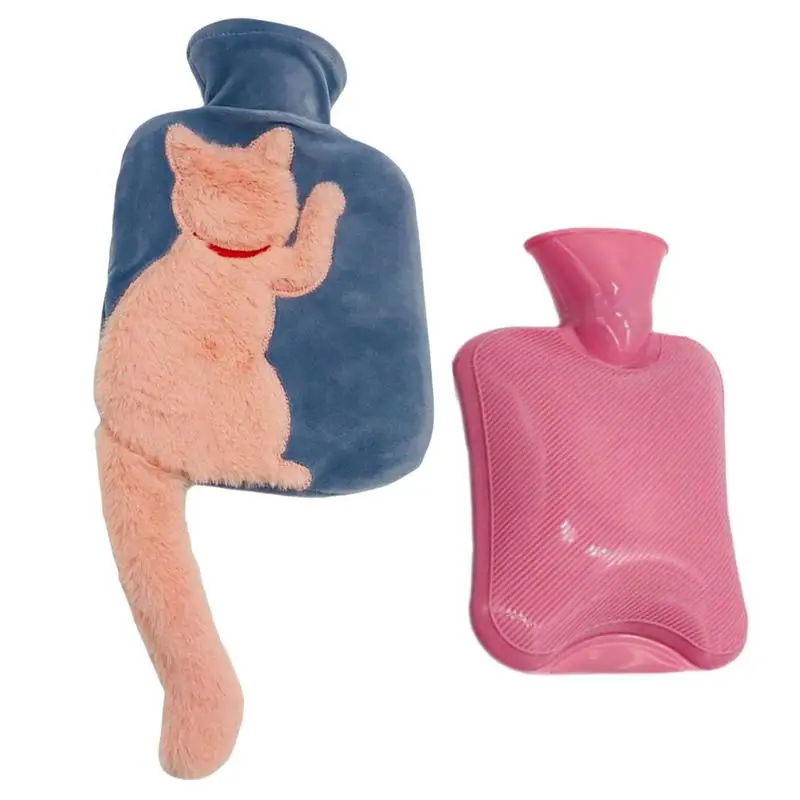 

Бутылки для горячей воды, съемная бутылка для воды с мультяшным рисунком, портативная, заполненная водой, для взрослых и детей