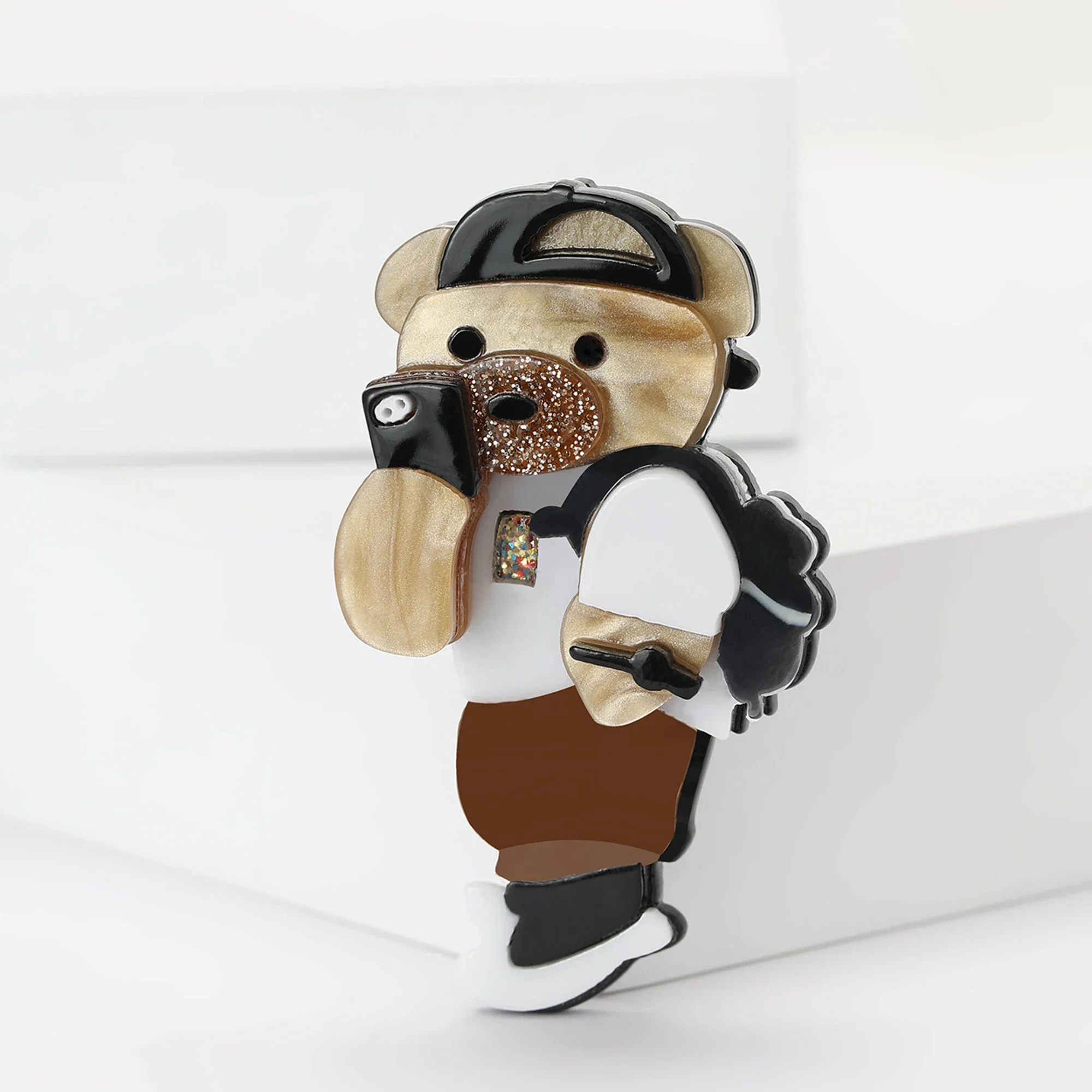 Акриловая булавка в виде мультяшного медведя для женщин броши животных унисекс