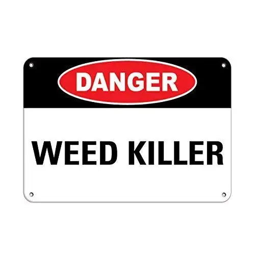 

Retro Vintage Bar Metal Sign 12 x 8 Inches Danger Weed Killer Activity Sign Farm Sign Tin Signs Printed Easy to Mount Weather Re