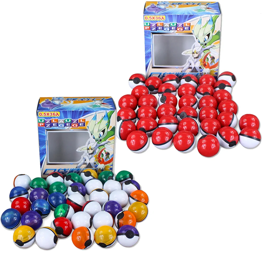 

36pcs/Lot Pokemon Anime Figures Pokeball 35mm Pikachu Cute Toys for Children Monster Pokemon Action Figurals Gift Figurine