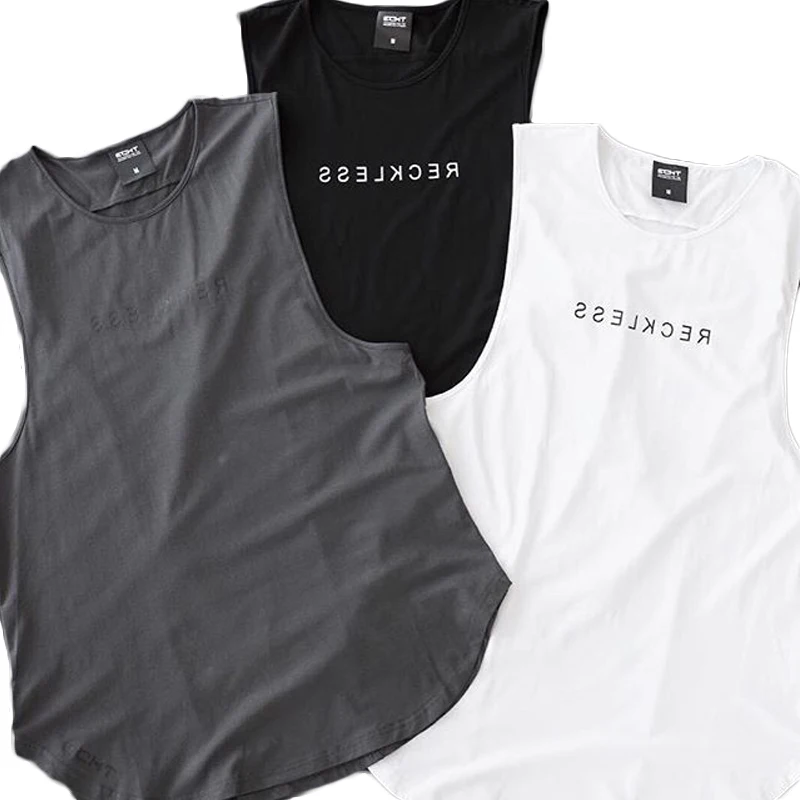 

Gym Fashion Workout Man Undershirt Clothing Tank Top Mens Bodybuilding Muscle Sleeveless Singlets Fitness Training Running Vests