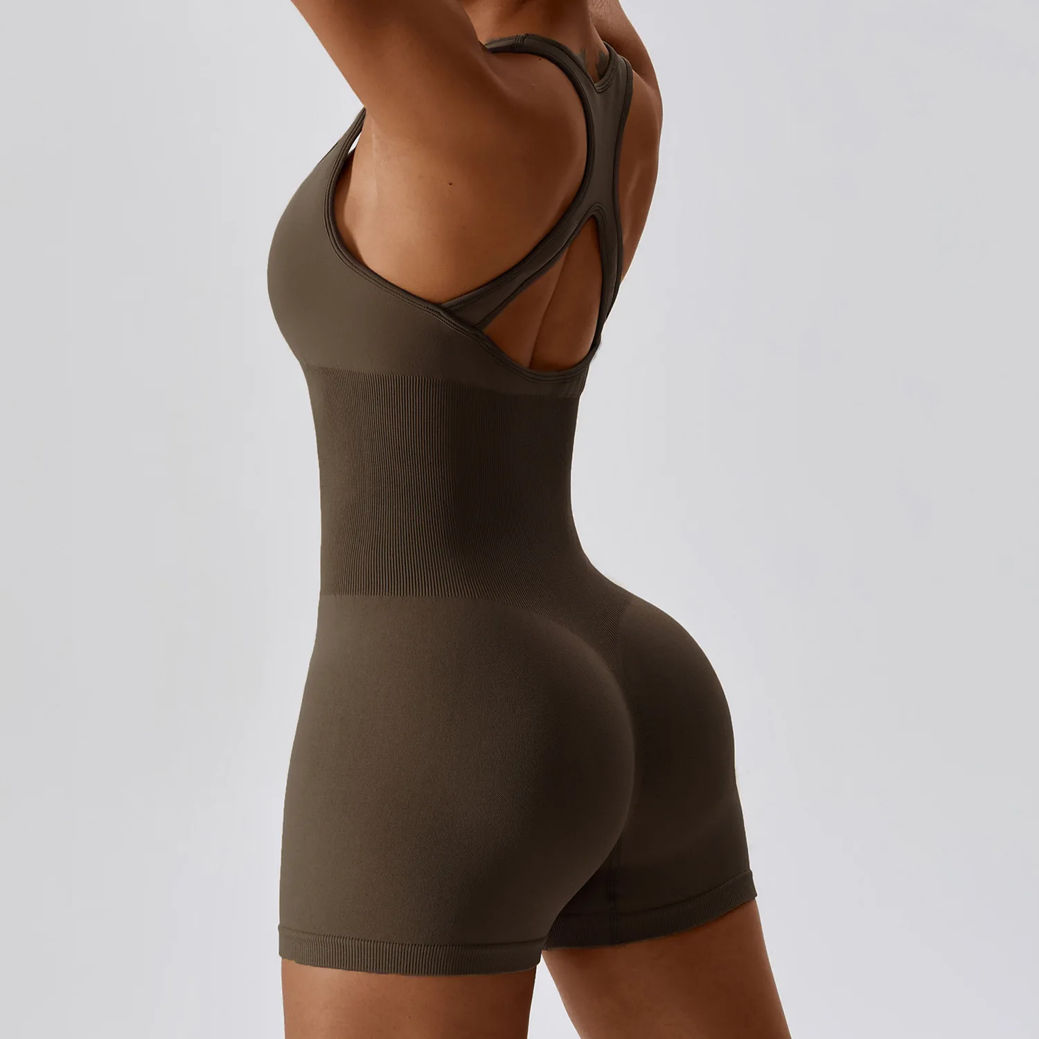 Seamless Jumpsuits One-Piece Yoga Suit Women's Gym Push-Up Exercise Clothes High Elastic Tight-Fitting Bodysuit Back Yoga Suit