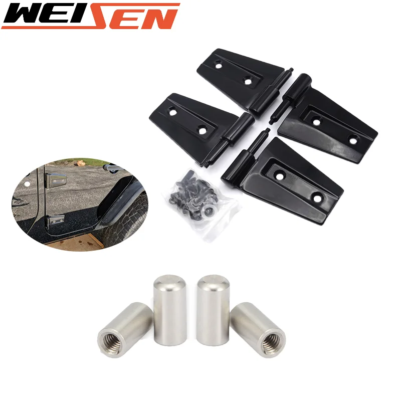 

Car Accessories Solid Heavy-duty Door Hinge Pin Guides Mount Kit For Jeep Wrangler JK 2007-2023