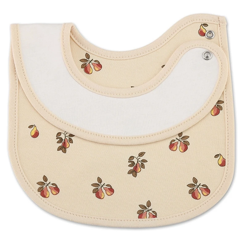 

2Pcs Baby Feeding Drool Bib Cartoon Print Waterproof Saliva Towel Scarf Bandana