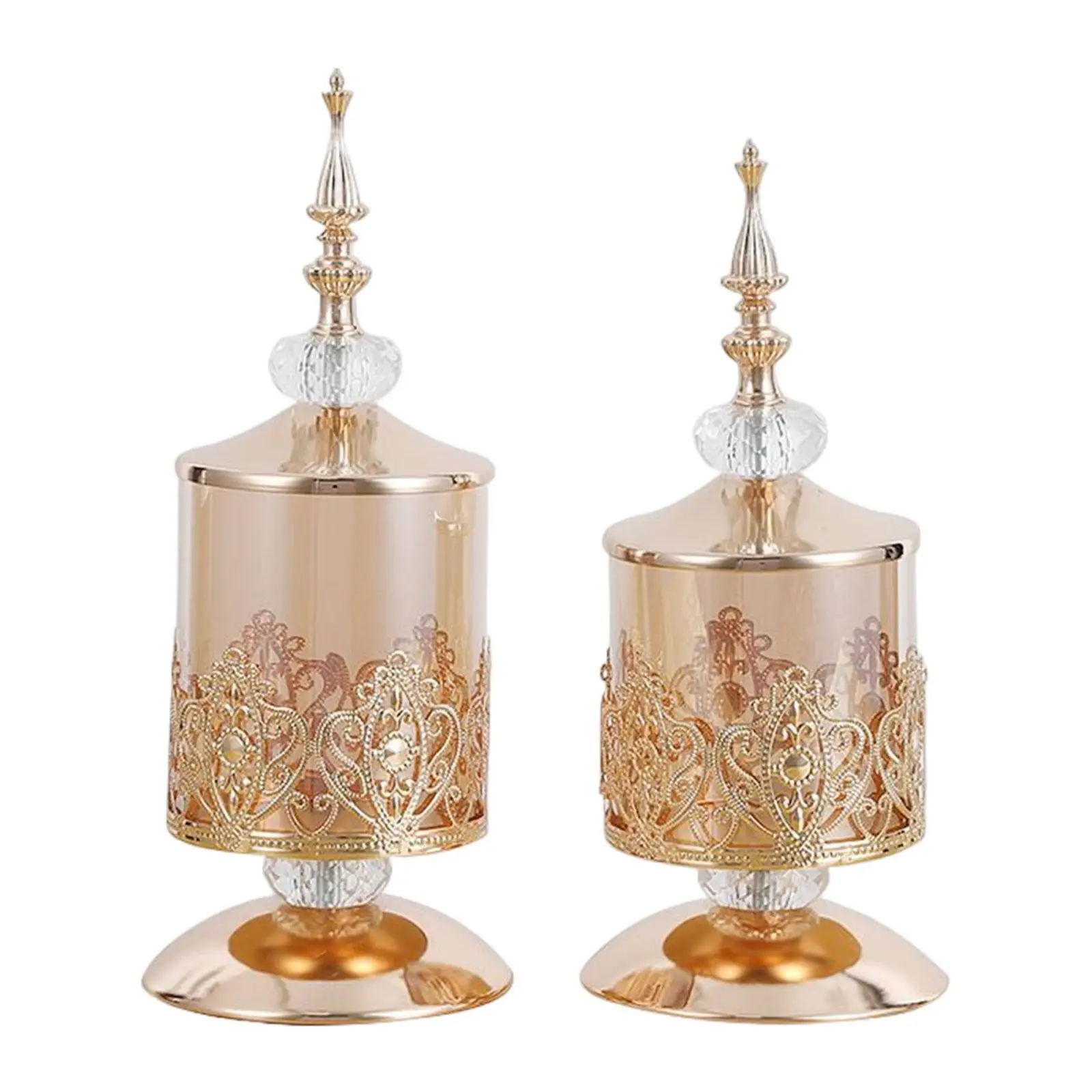 

Candy Jar with Lid European Sugar Bowl Candy Storage Organizer for Vanity Shelf Dormitory Living Room Centerpiece Ornaments