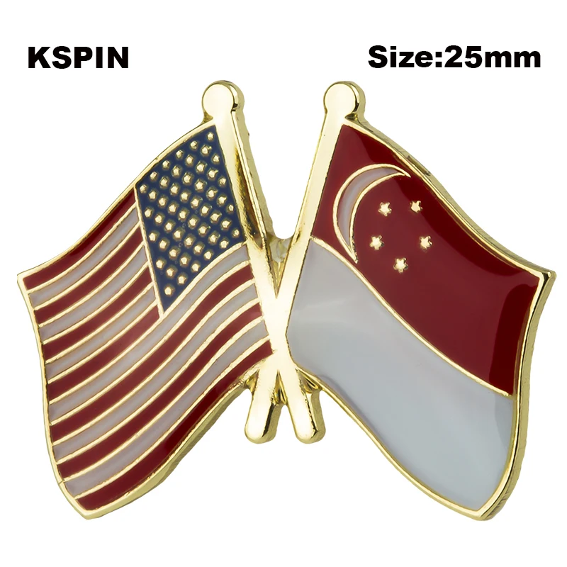 

U.S.A.& Singapore Значки брошь значок брошь