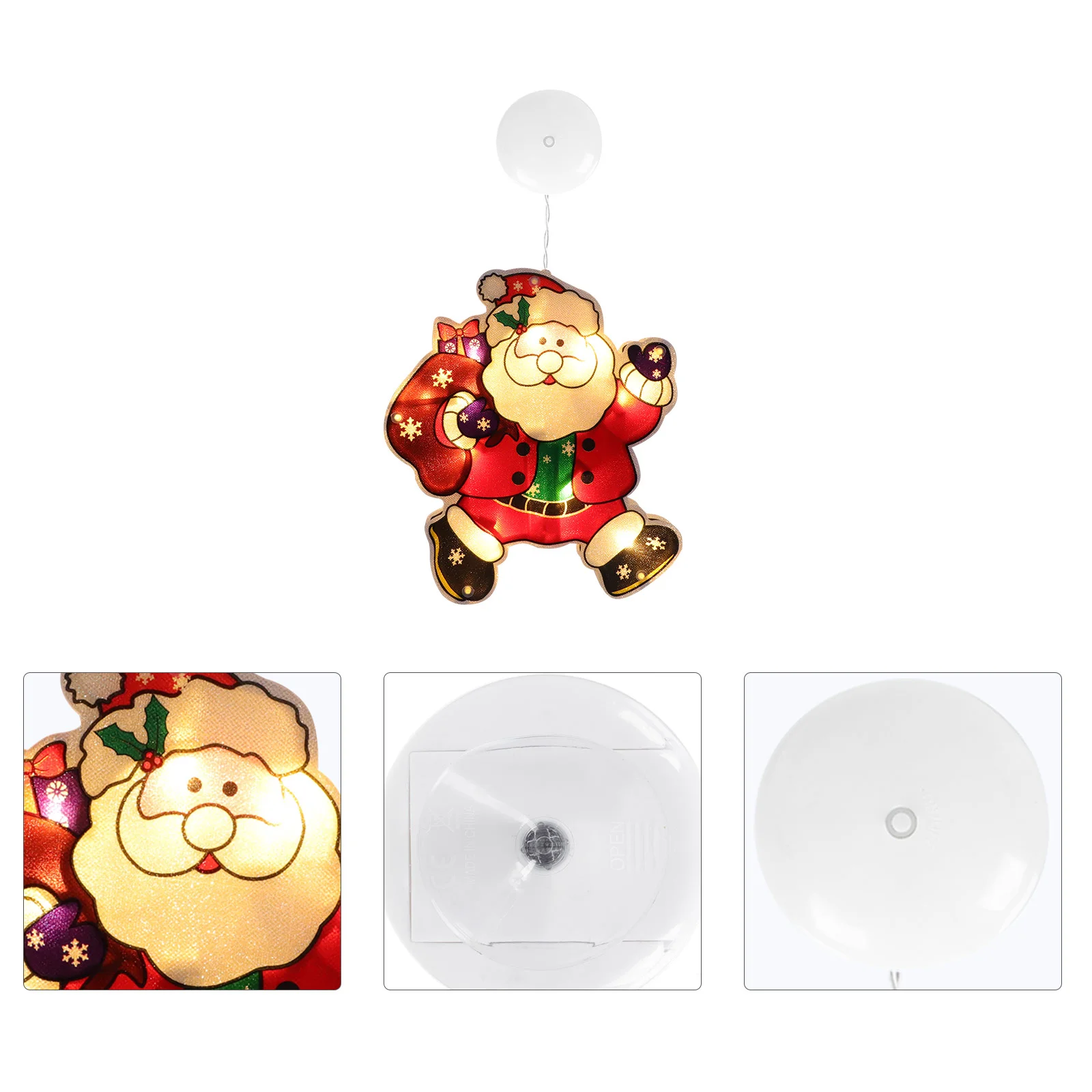 

1Pc Lovely Cartoon Window LED Suction Cup Christmas Scene