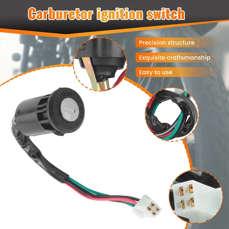 4-проводной ключ зажигания для 50CC 110CC 125CC 250CC Quad Dirt Bike ATV