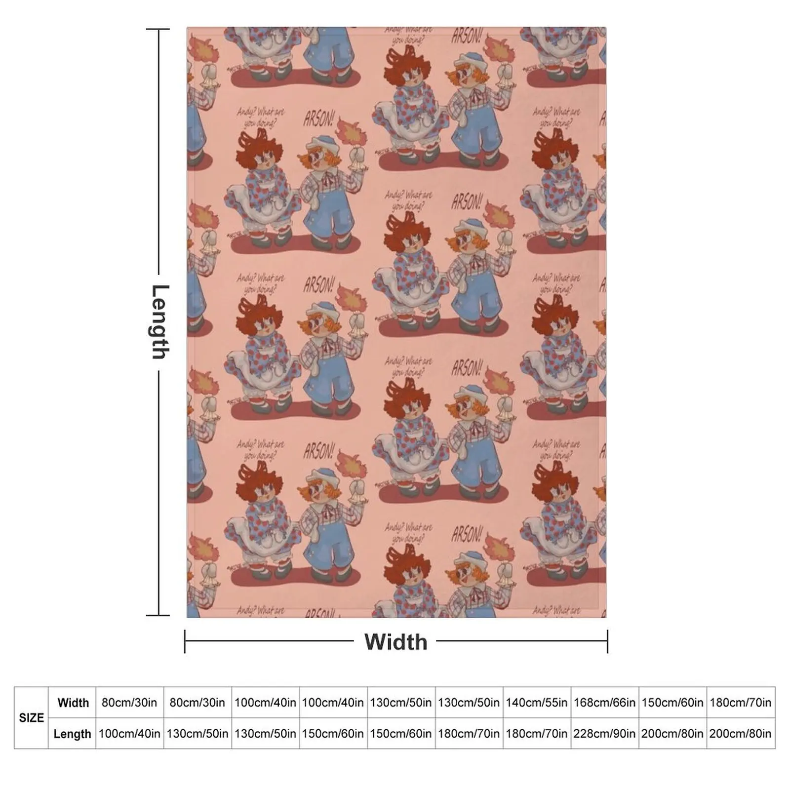 Одеяло Raggedy Andy Commits' Arson термоодеяла для дивана