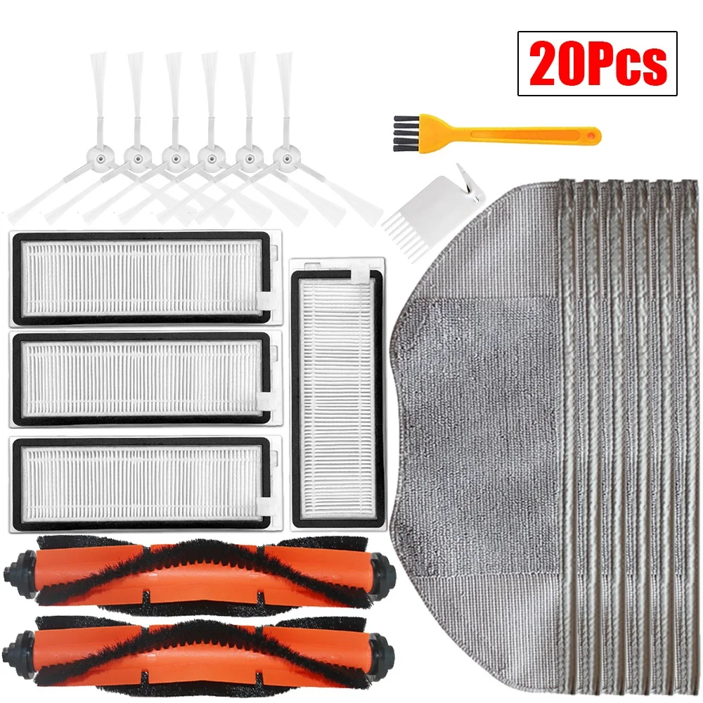 

Free Shipping Overseas Store Side Brush+HEPA Filter+Roller Brush+Mop Cloth for Xiaomi Mijia G1 Robot Vacuum Cleaner Replacement