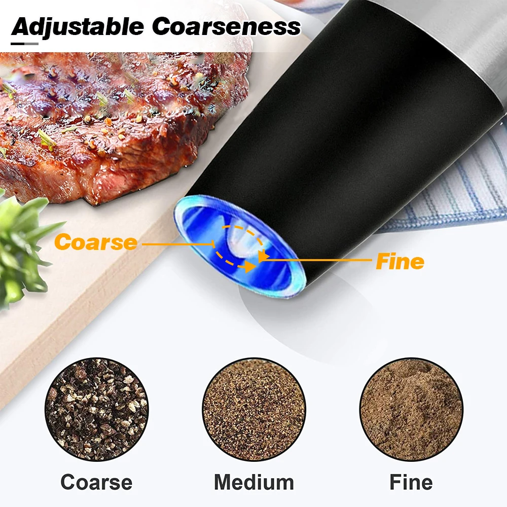 Автоматическая электрическая мельница roдэнни для перца и соли гравитационная из