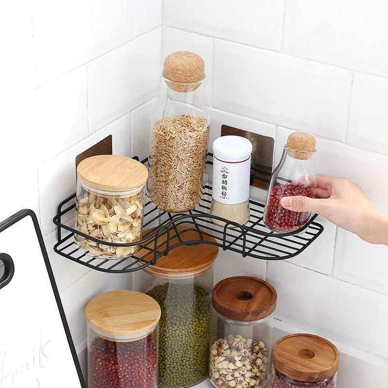 Угловая полка для ванной и кухни душевая стойка стеллаж хранения шампуня с