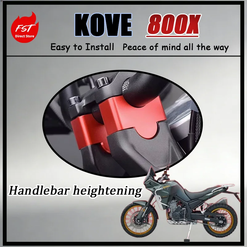 Фото Крепление-подъемник FOR KOVE 800X для руля с антивибрационной защитой, надежное крепление, снижение усталости при длительных поездках, аксессуар для мотоцикла №1