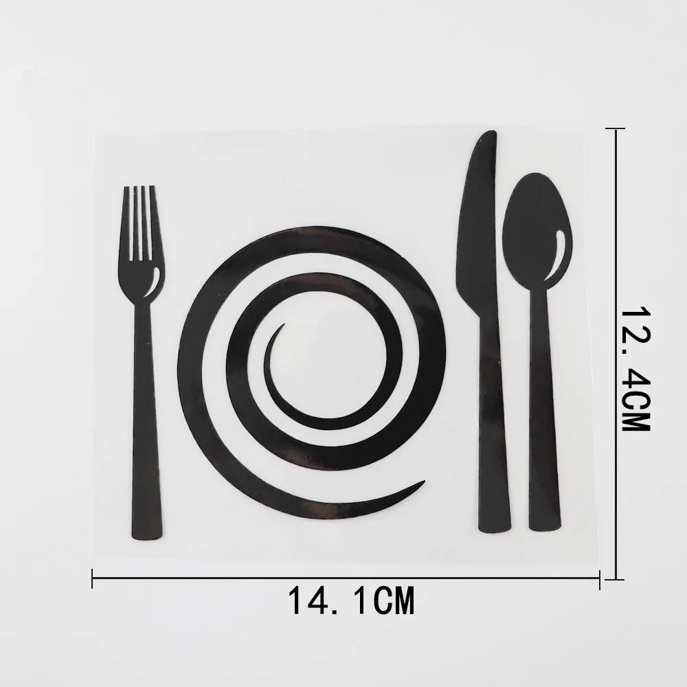 1 шт. 14 см × 12 4 столовая посуда Автомобильная наклейка Вилка Нож Ложка виниловая