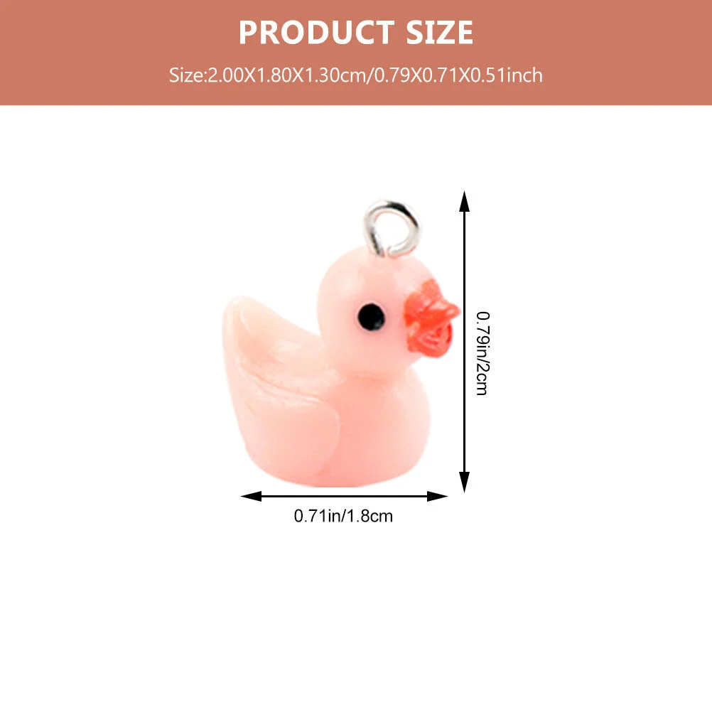40Pcs Duck Charms Pendants DIY Necklace Bracelet Making Charms 3D Simulated Duck Pendants