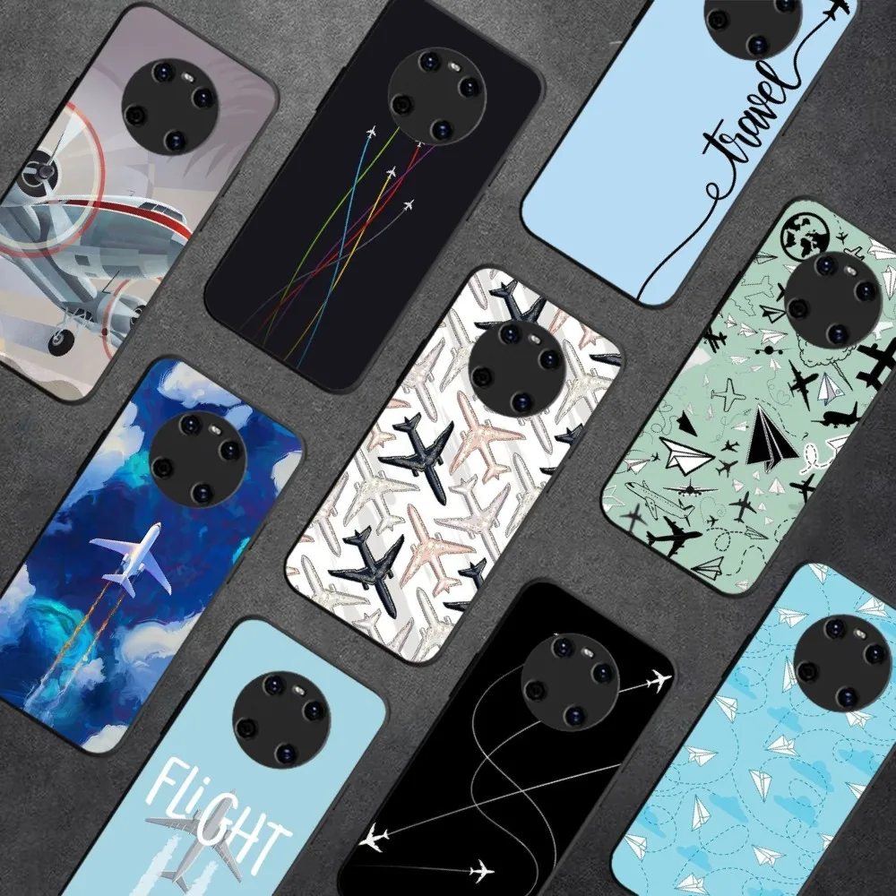 

Airplane WorldTravel Phone Case For Huawei Y9 6 7 5 Prime Enjoy 7s 7 8 plus 7a 9e 9plus 8E Lite Psmart Shell
