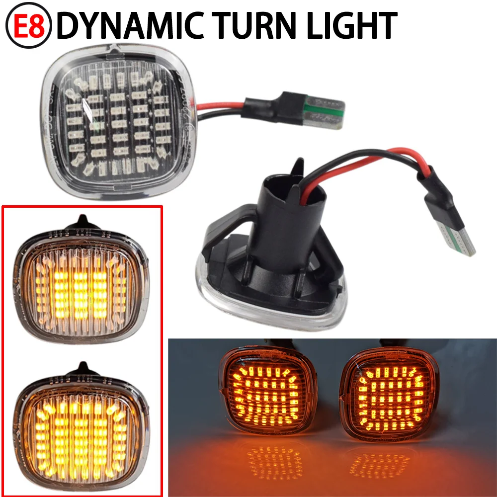 

Flashing Car Turn Signal Lights Lateral Side Marker Lamps LED Strobe Indicator Accessories For Skoda Fabia Octavia Roomster