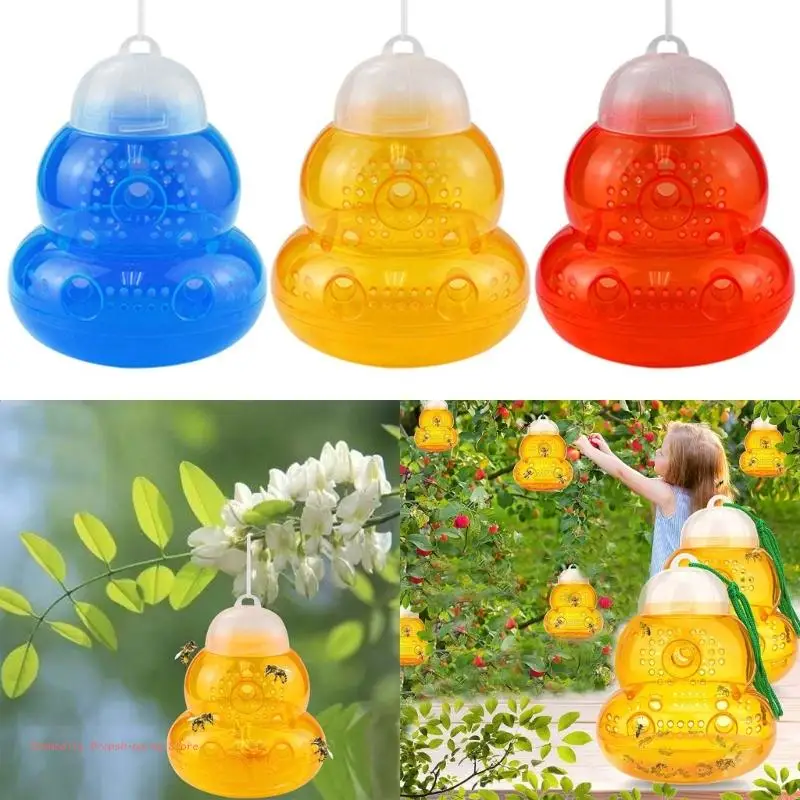 

Wasp Repellents Hornet Trap Gourd-type Bee Catcher Hangings Bee Trap for Household Garden Fly Bees Hornet Catcher