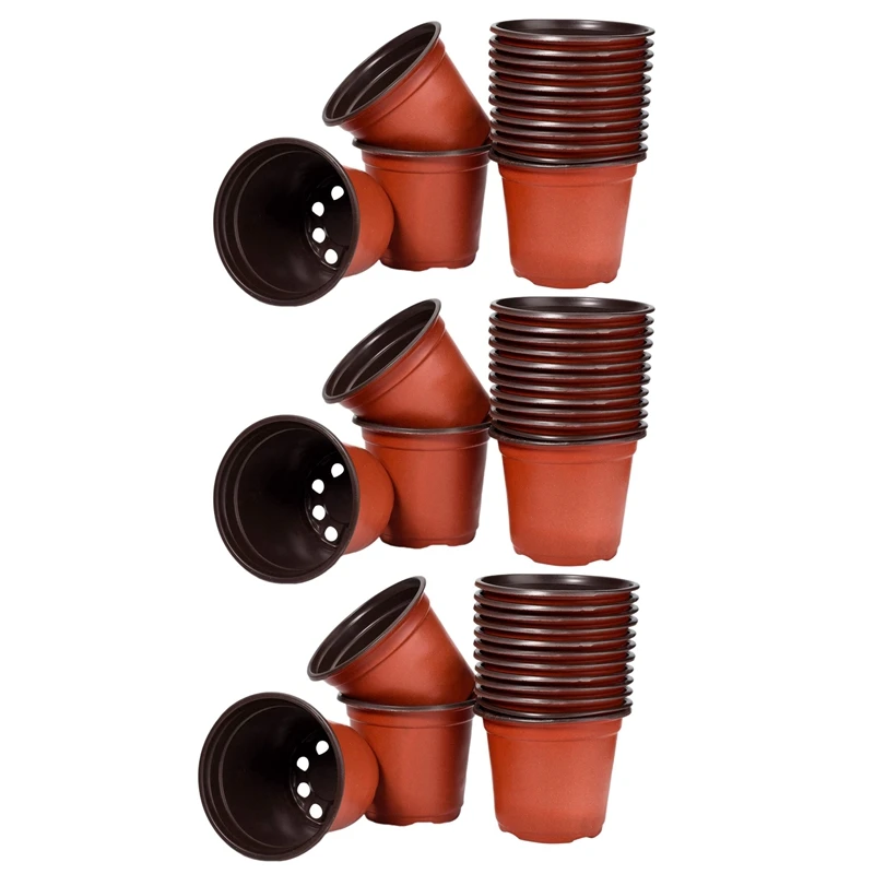 

ABSF 150 Pcs 7 Inch Plastic Flower Seedlings Nursery Supplies Planter Pot/Pots Containers Seed Starting Pots Planting Pots