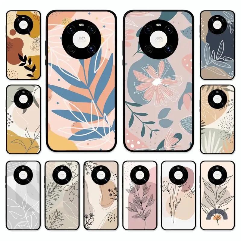 

Abstract Plants Phone Case For Huawei Nova 7 Se 5 3i 3e 3 2 5i Mate 10 20 Lite 30 40 Pro 20x 9 Cover