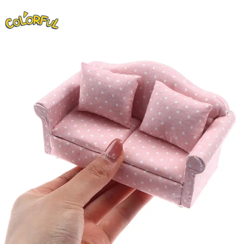 

1:12 Scale Dollhouse Furniture Wooden Sofa Cushion Dollhouse Room Furniture Doll House Asseccories