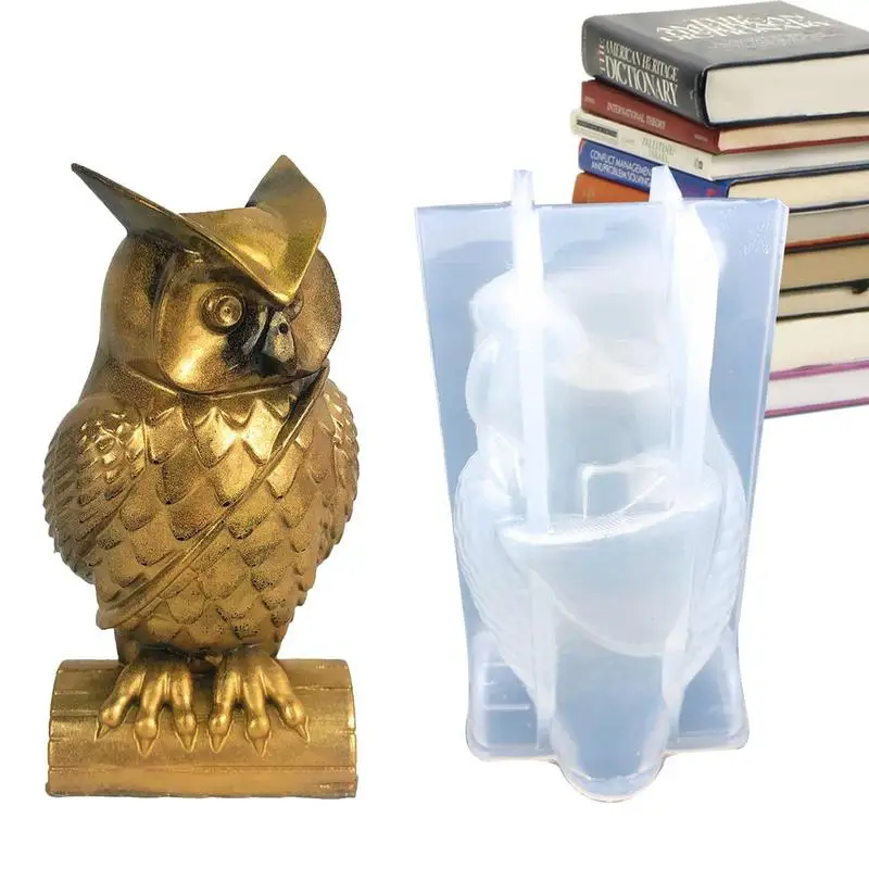 

Owl Candle Mold 3D Silicone Molds For Resin Crafts Door Decoration Mold Molds For Epoxy Resin Animal Resin Mold For DIY Handmade