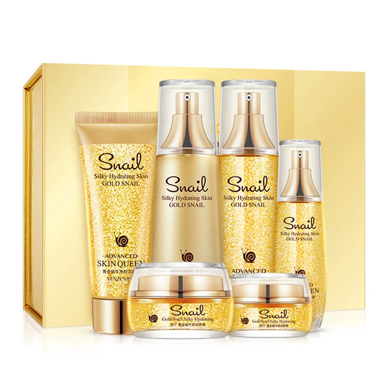 

VENZEN 24K Gold Snail Skin Care Kit Facial Cleaning Skincare Anti Wrinkle Moisturizing Anii-aging Face Care Set Korean Cosmetics