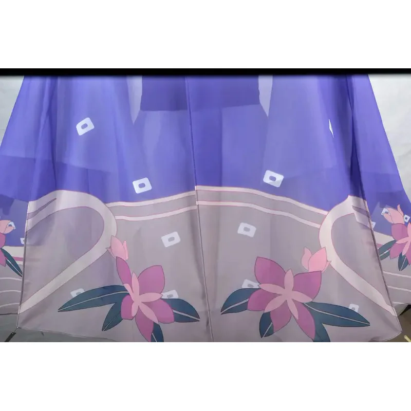 Лидер продаж костюм для косплея аламухе Genshin Impact парик из темно-синих волос