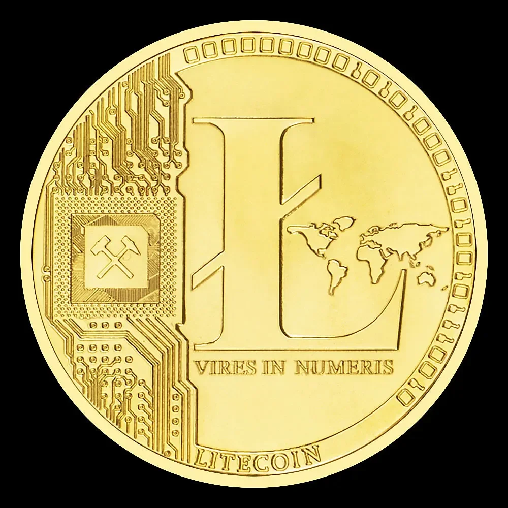 Litecoin Vires in Numeris-2013 Физическая позолоченная коллекция монет Коллекционные подарки