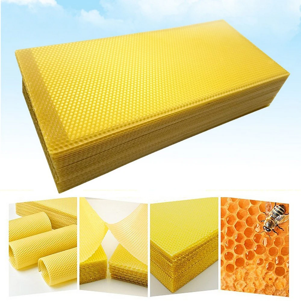 

30Pcs Beehive Honeycomb Panel Foundation BeesWax Frames Honey Collection Bees Hive Nest Base Beekeeping Equipment Tool 42x19.5CM