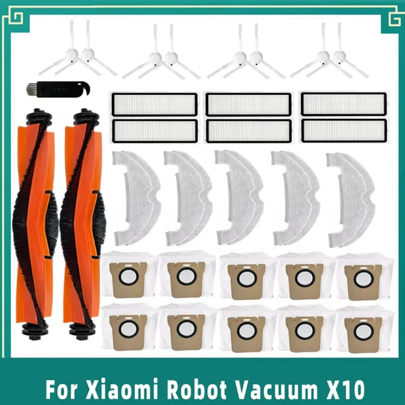 37 шт. для робота-пылесоса Xiaomi X10 запасная часть основная боковая щетка фильтр Hepa