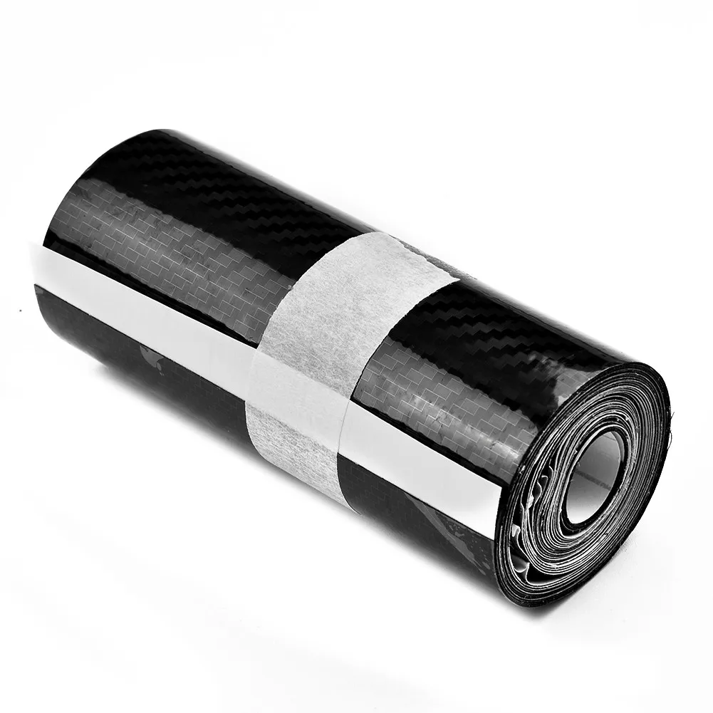 

Replacement Car Sticker Sill Scuff Cover Strip 10CM*3Meter Accessories Anti Scratch Car bumper Carbon Fiber Vinyl