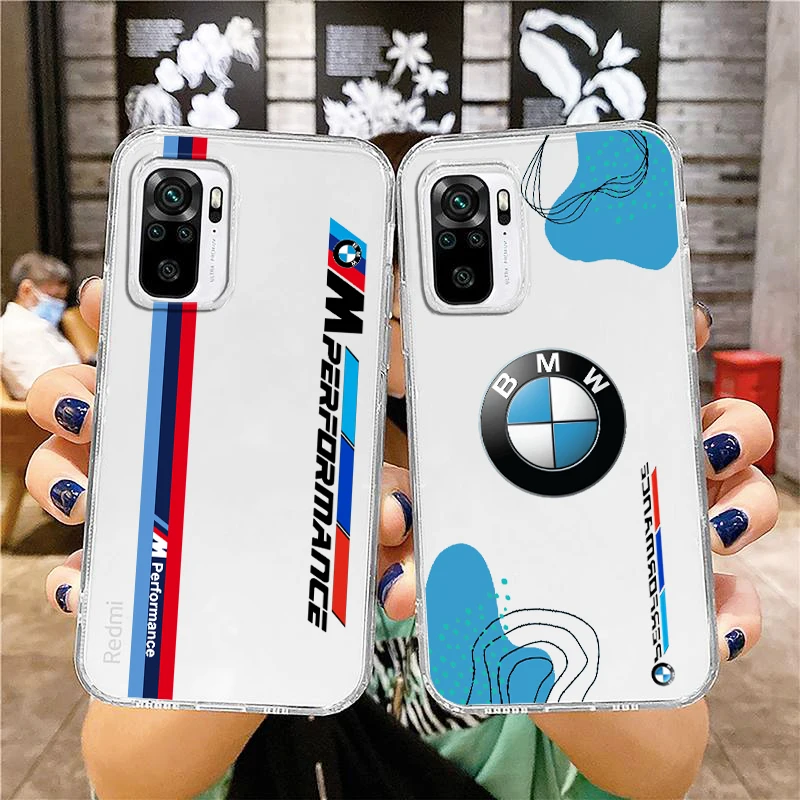 

BMW Luxury Sports Car For Xiaomi Redmi Note 12 10 11 9 Pro Plus Speed 11S 11T 10S 9T 9S 8 5G Transparent Phone Case Cover