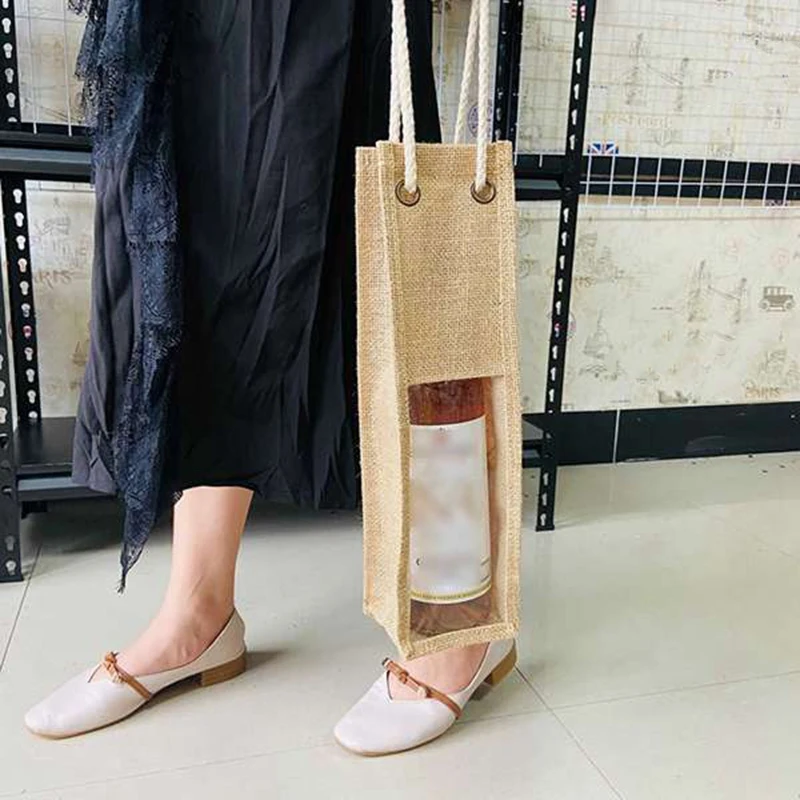 3 шт. льняные подарочные пакеты для бутылок | Дом и сад