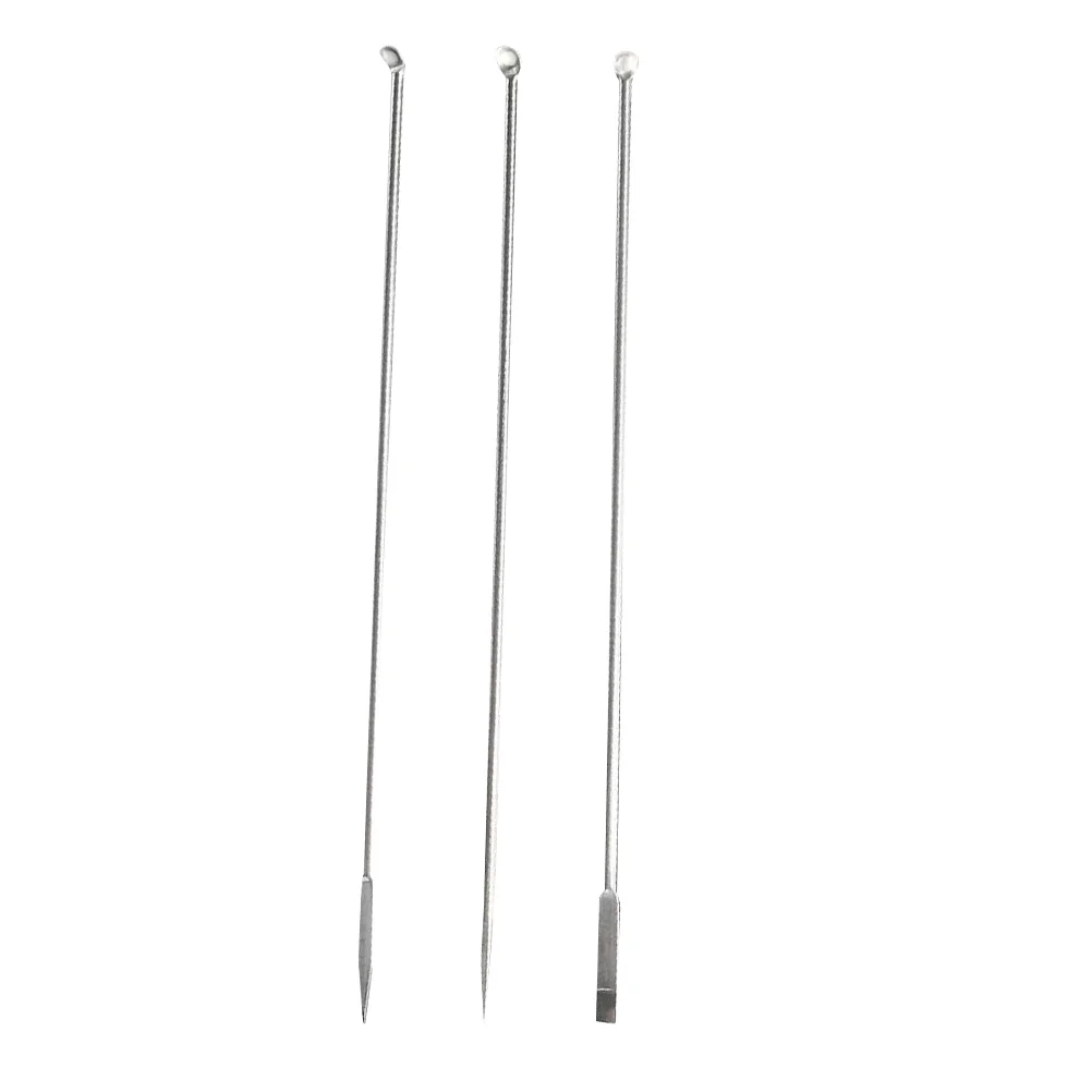 

3pcs Stainless Steel Micro Spoon Spatula Medicine Spoon Laboratory Supplies