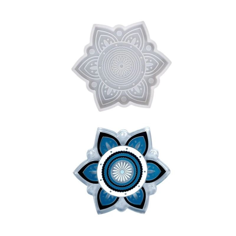 

41XC «сделай сам», формы для подставки из смолы, цветок, силиконовая подставка, форма для литья, искусственная смола, чашки, коврики, декор для ...