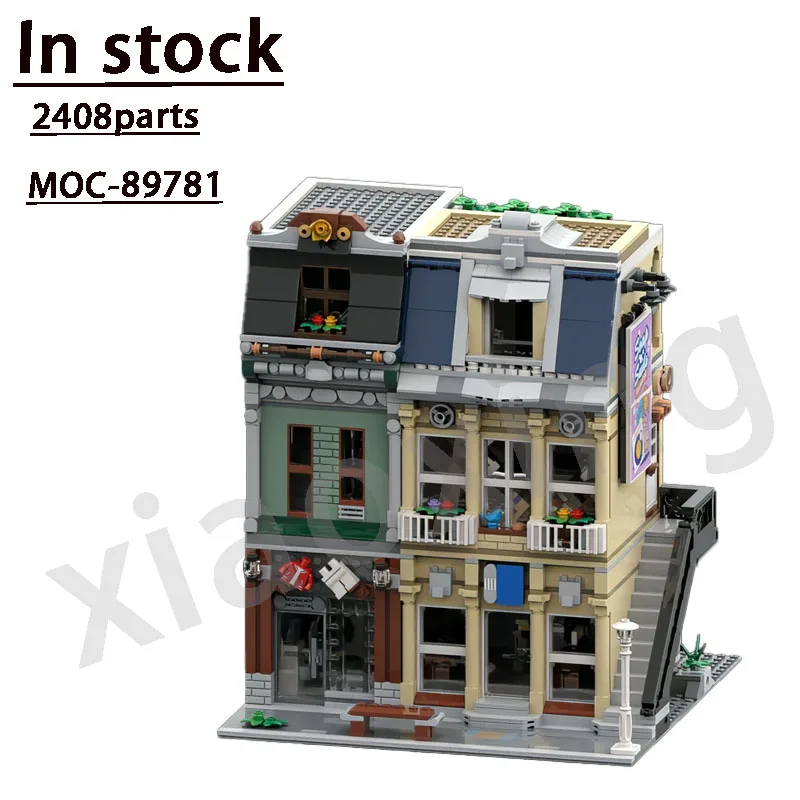 

10278 City Street View Compatible with MOC-89781 Electronic Shopping Street View Building Block Model 2408 Parts Children's Toys