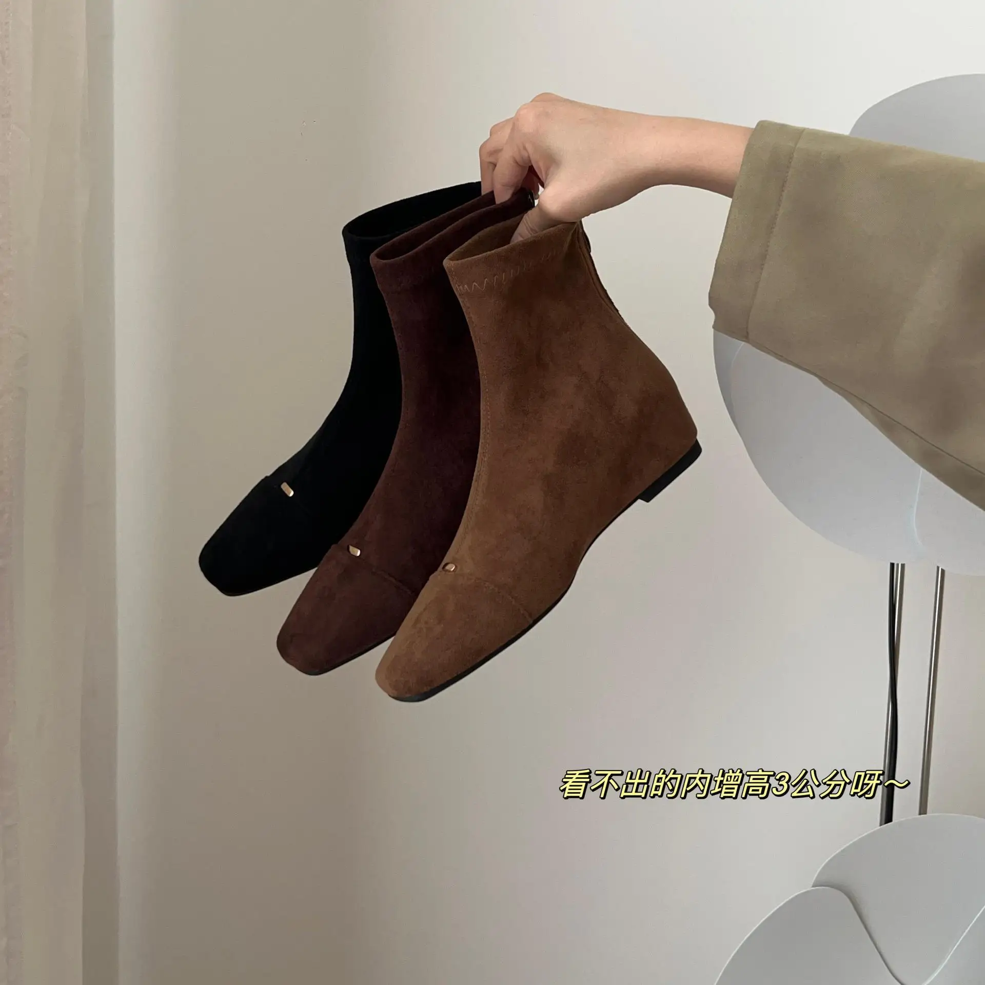 Туфли на молнии Женские резиновые сапоги с круглым носком Роскошные