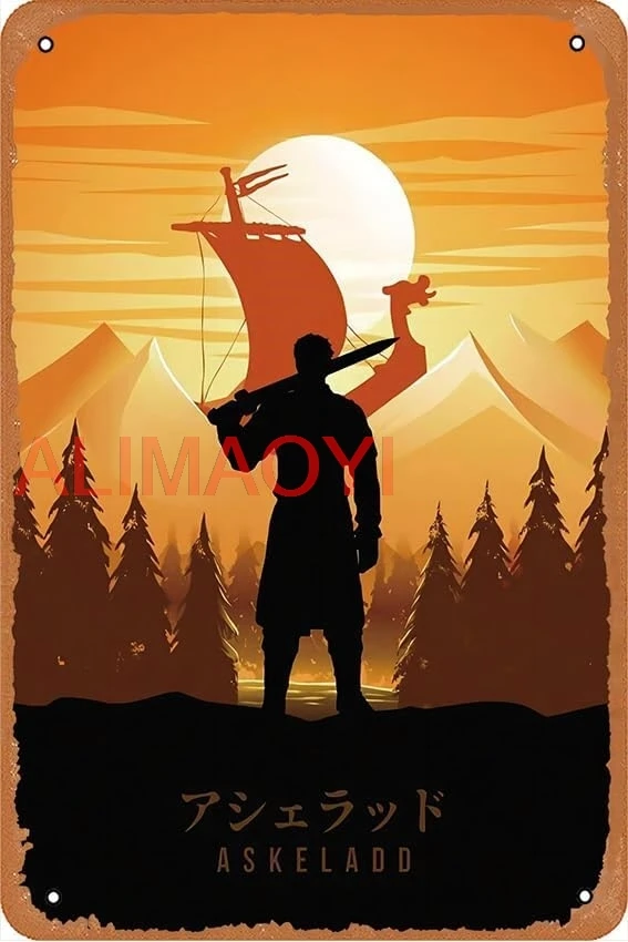 Askeladd Vinland Saga аниме манга постер жестяная металлическая вывеска ретро настенный