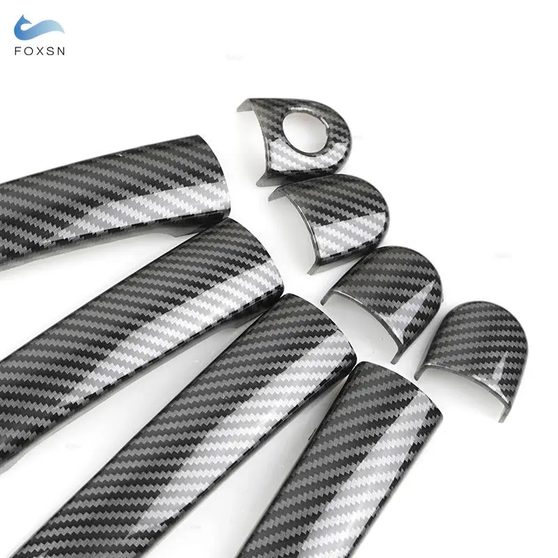 ABS хром/углеродное волокно текстура внешние дверные ручки накладки накладка для