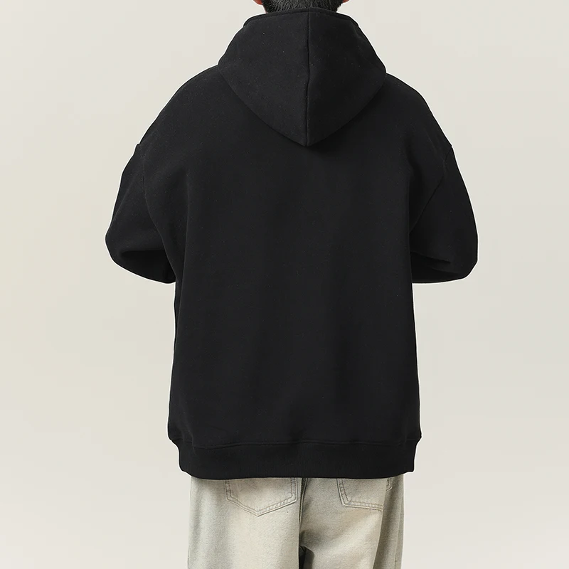 Толстовка мужская с высоким воротником свитшот металлической пряжкой худи в