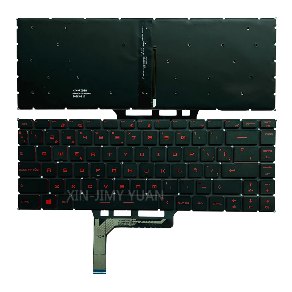 Клавиатура GS65 с испанской подсветкой для MSI GF63, GS65VR, PS63, P65, GF65, PS42, WP65, WS65