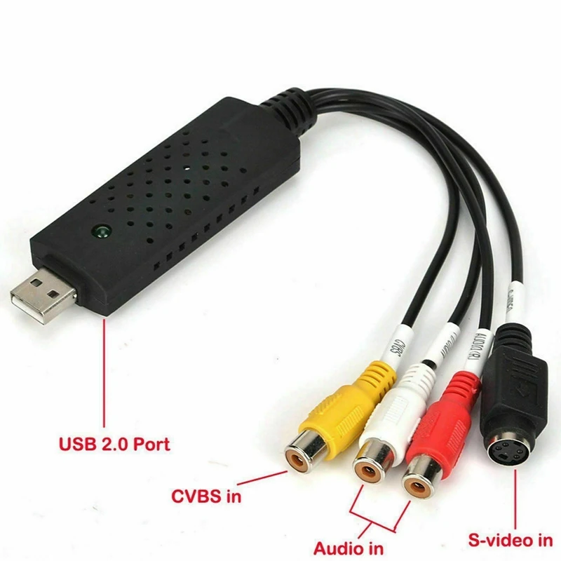 USB 2.0 адаптер карты захвата видео чипсет UTVF 007 ТВ DVD VHS аудио захват S конвертер