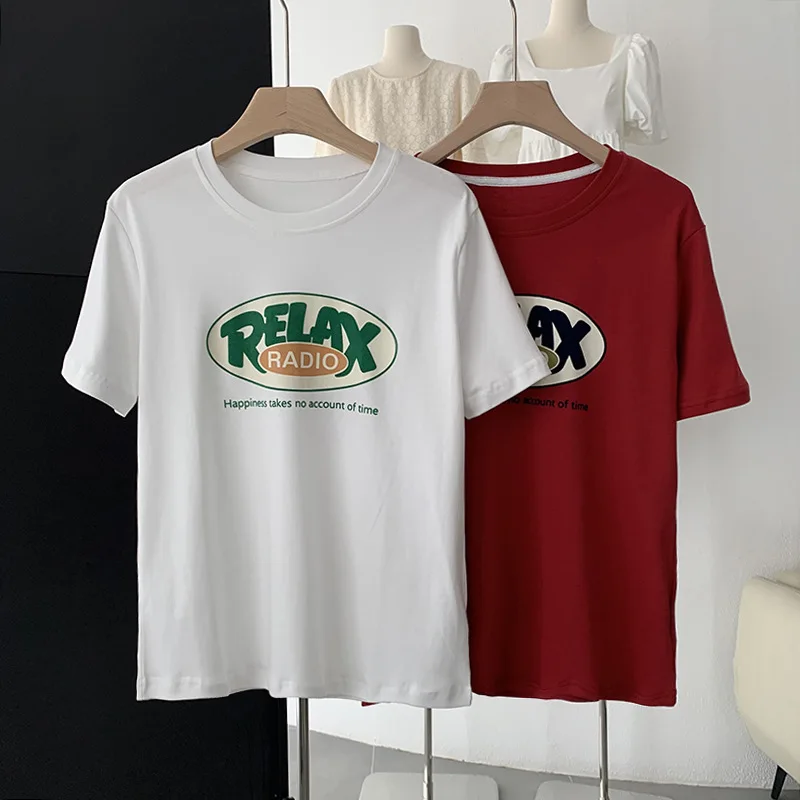 

Женский Повседневный пуловер с круглым вырезом и коротким рукавом