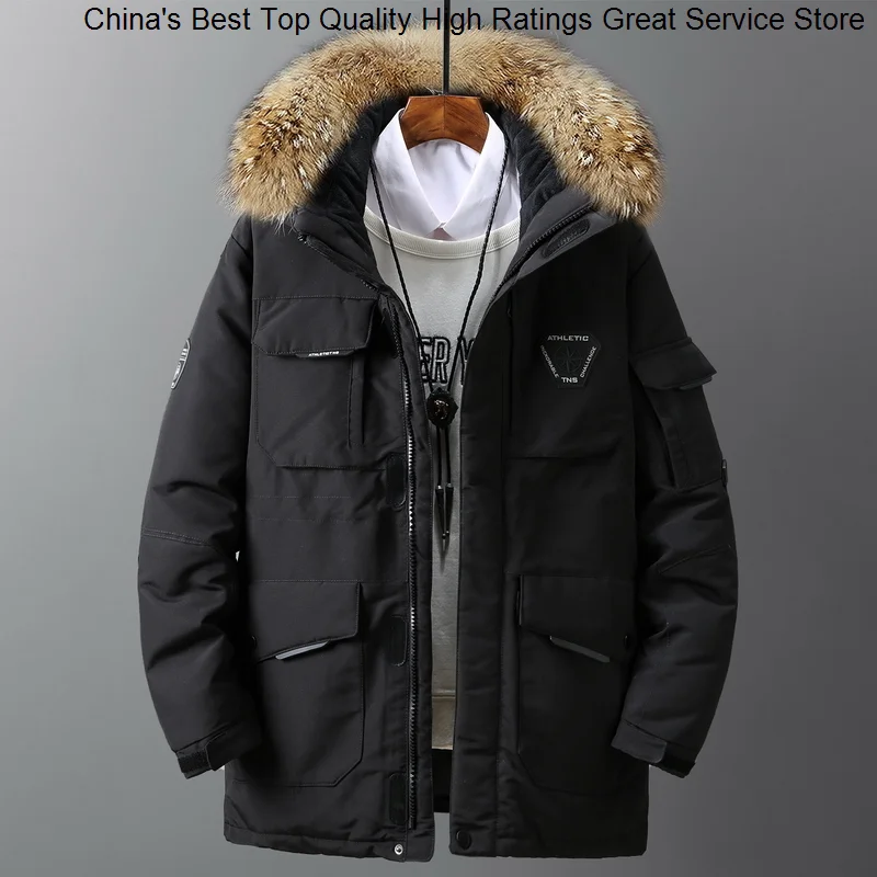 

Style Mens Fashion Workwear New Young Puffer Jacket Short Thicken Outdoor 2023 Warm Winter White Duck Down Coats 4XL