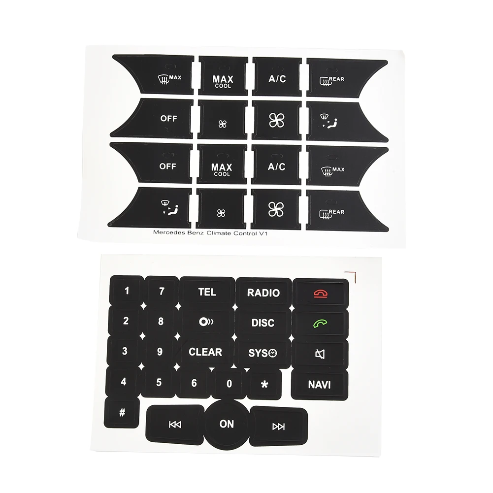 

Stickers Button Stickers Steering Steel Teering Wheel Black Climate Control A/C Decor Radio Repair Button Steering Windo W