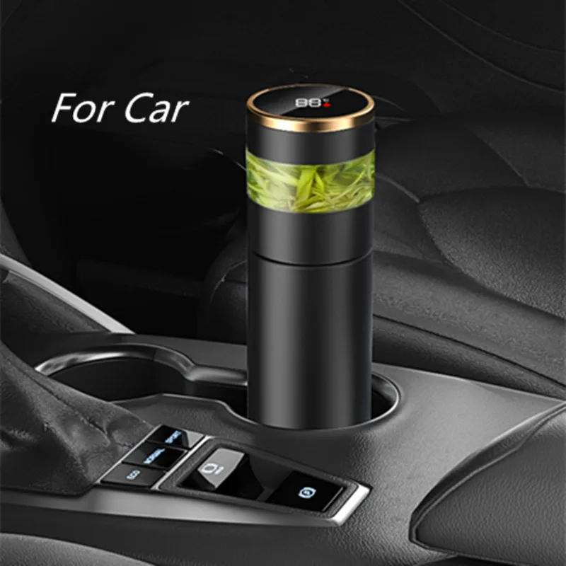 Для Tesla Model3 2019 2020 2021 500 мл Умная термокружка для кофе с дисплеем температуры из нержавеющей стали и вакуумным герметичным стаканом.